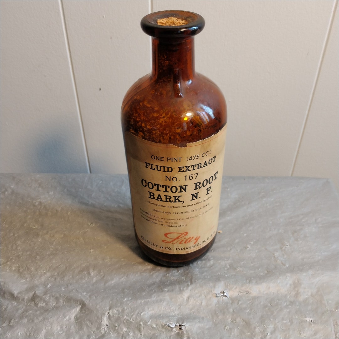1920s Antique Cotton Root Bark Medicine Bottle Eli Lilly & Co Bottle, Fluid Extract Etsy