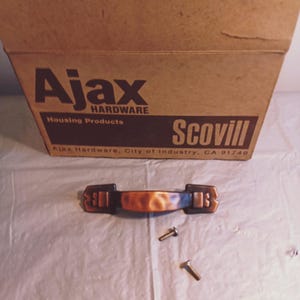 20 NOS Ajax Early American Old Copper Drawer Cabinet Pulls Handles, Read Description