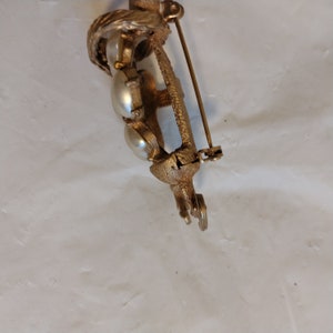 Pince à Cravate Vintage Dorée Et Perle - Occasion Très Bon état