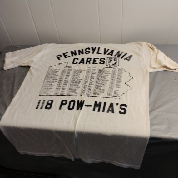 Vintage PA POW MIA Not Forgotten T Shirt with 118… - image 6