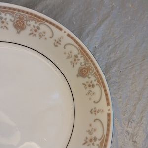 2 Vintage HD Fine China Soup Cereal Bowls, Floral Bowls Silver Rim