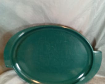 Vintage Boonton Ware Green Oval Plastic Melmac Tray Platter