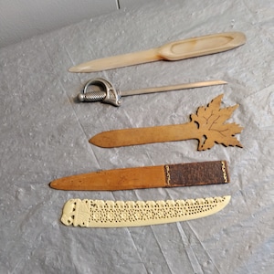 Lot Vintage Letter Openers, Elephant Letter Opener, Fort Delaware Narrowsburg NY Souvenir