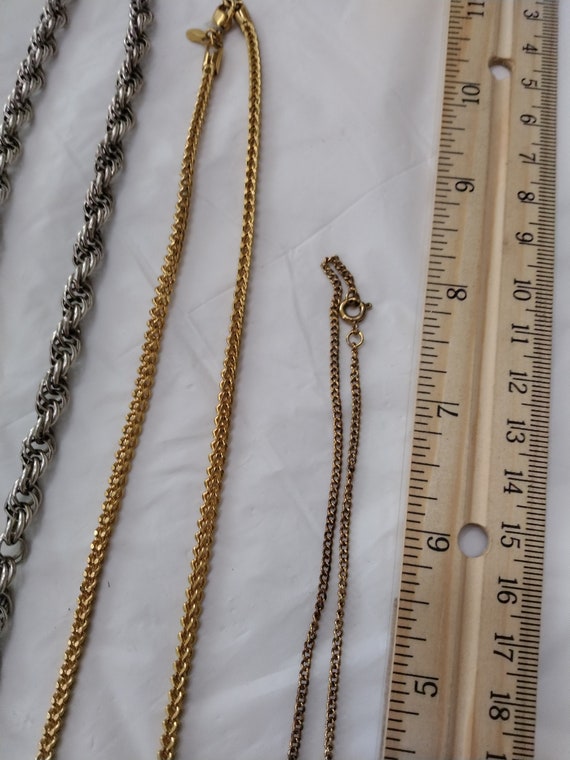 4pc Monet Gold Chain Necklace, Chain Necklace Lot - image 6