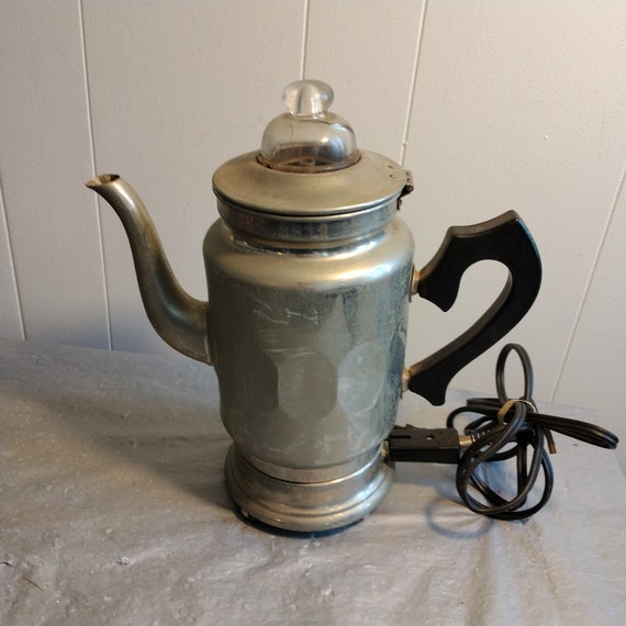 Vintage Electric Percolator Metal Ware Corp Pilgrim Coffee Pot Etsy Canada