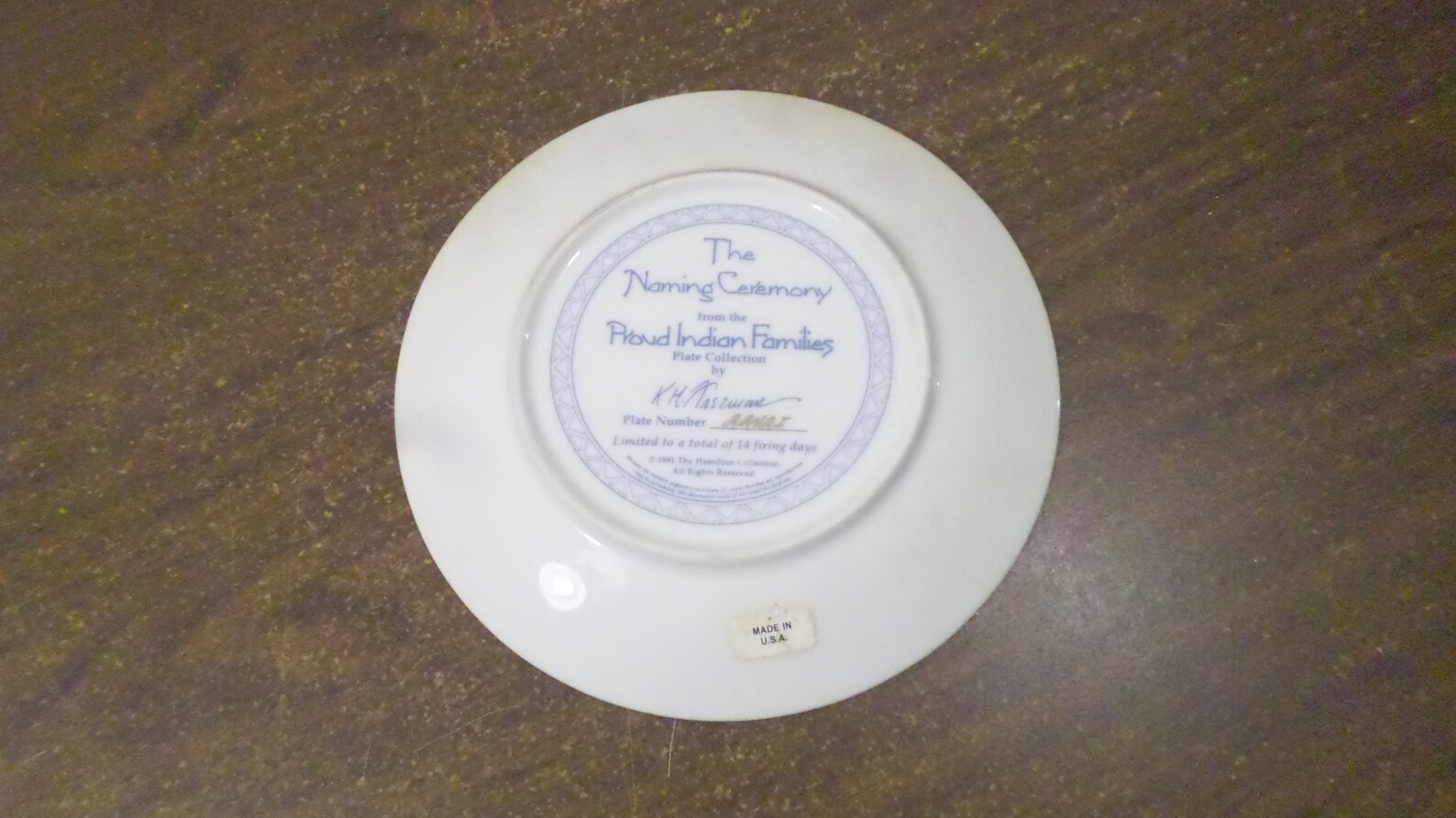 1991 Vintage Hamilton Collection Plate Native American Plate Etsy