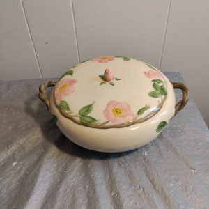 Desert Rose Überdachte Gemüseschüssel Franziskaner England Schüssel mit Deckel
