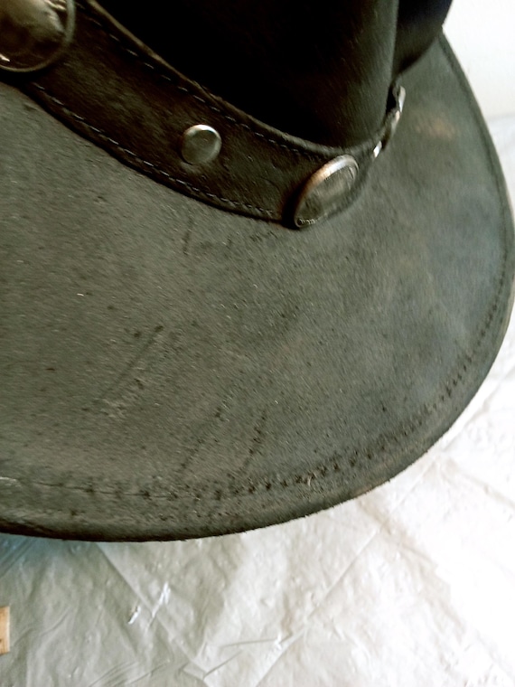 Minnetonka Buffalo Nickel Leather Outback Hat, the Outback  display picture 2