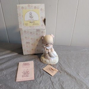 Vintage 1980 Enesco Precious Moments God is Love, 1980s Enesco Precious Moments E-5213
