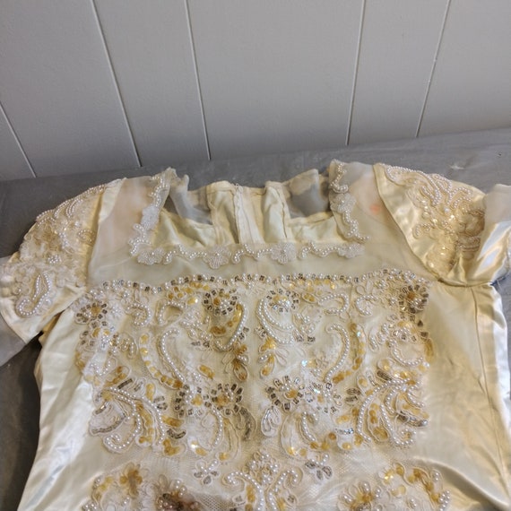 Vintage Beaded Wedding Dress, Bridal Gown - image 1