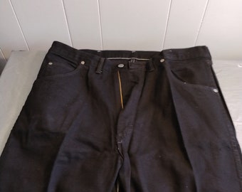 Wrangler Regular Fit Schwarze Denim Jeans 38x32 NOS