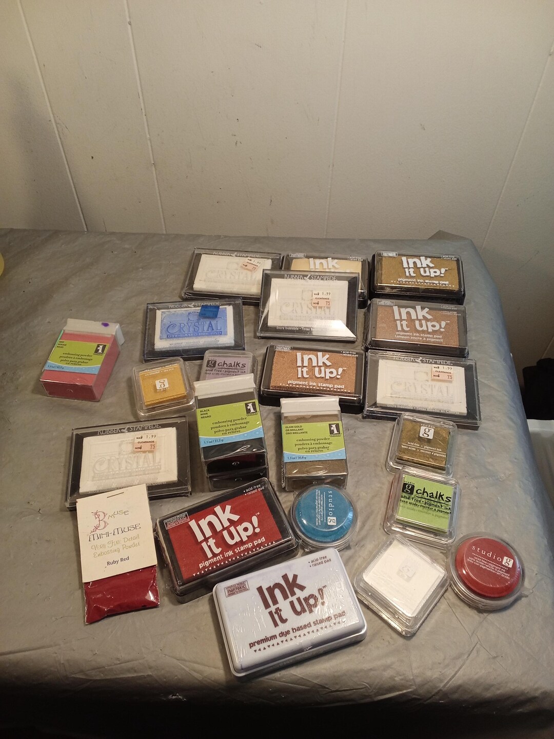 Assorted Lot Embossing Powder, Ink Stamp Pads, Pigment Ink - Etsy