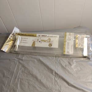 Vintage NOS 16&quot; Wall Shelf, Clear Plastic Shelf