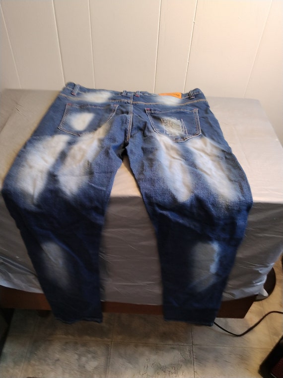 Vintage Disihao Jeans, Patchwork Distressed Jeans… - image 10