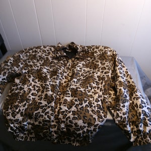 Vintage Coco Leopard print Silk Jacket M