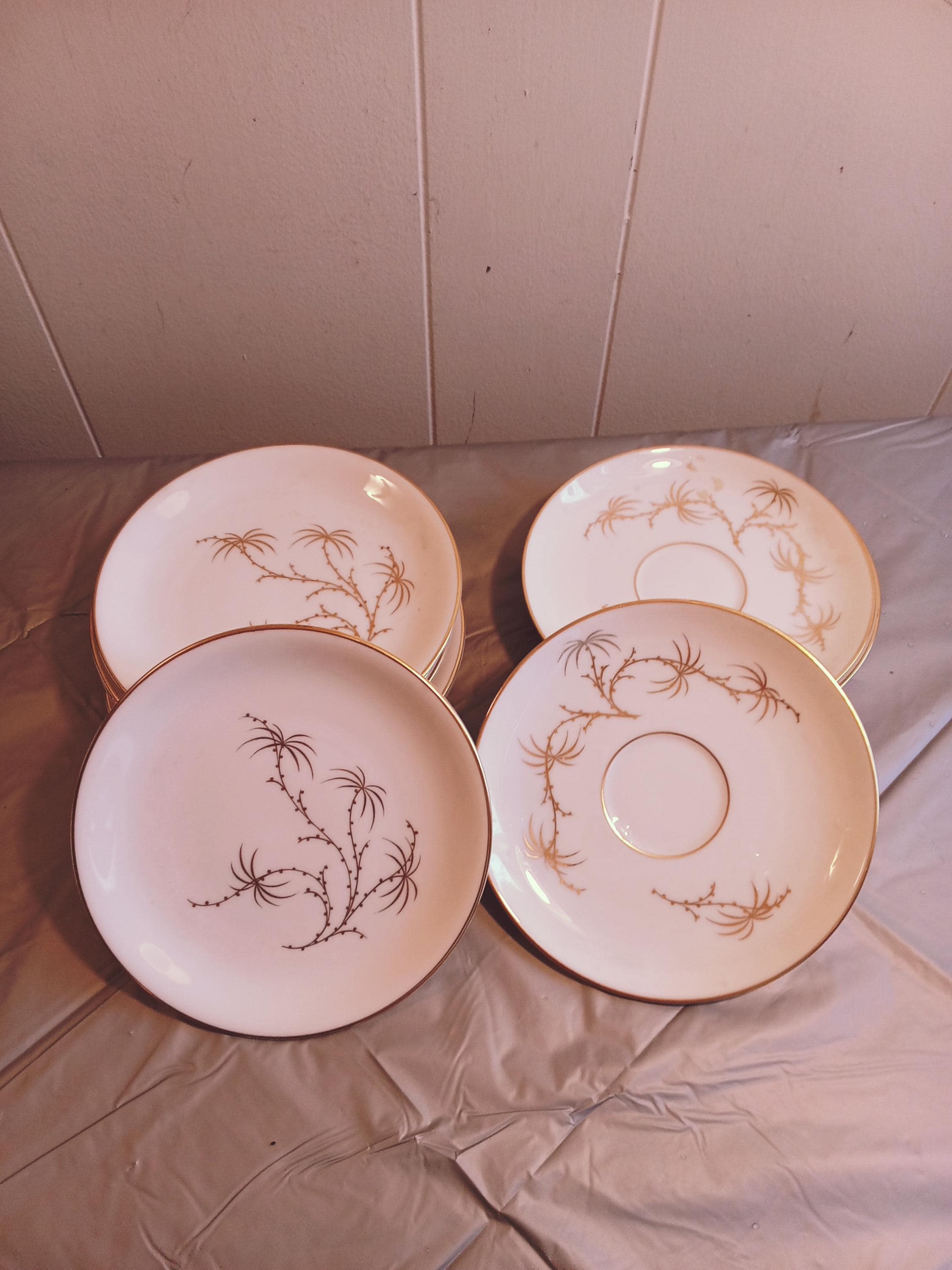 11 Rosenthal Germany Golden Palm Saucers & Side Plates - Etsy