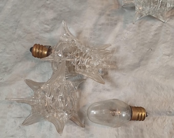 Lot Spun Glass Glühbirnenabdeckungen, Beschreibung lesen
