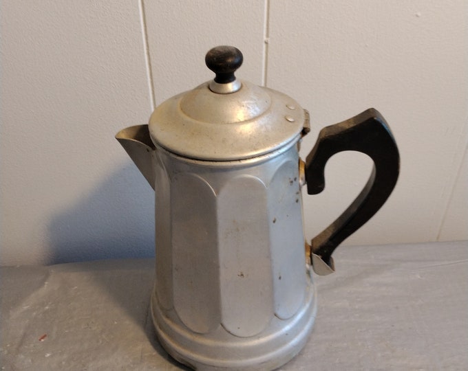 Vintage Aluminum Mirro Coffee Pot Stove Top Coffee Pot Etsy