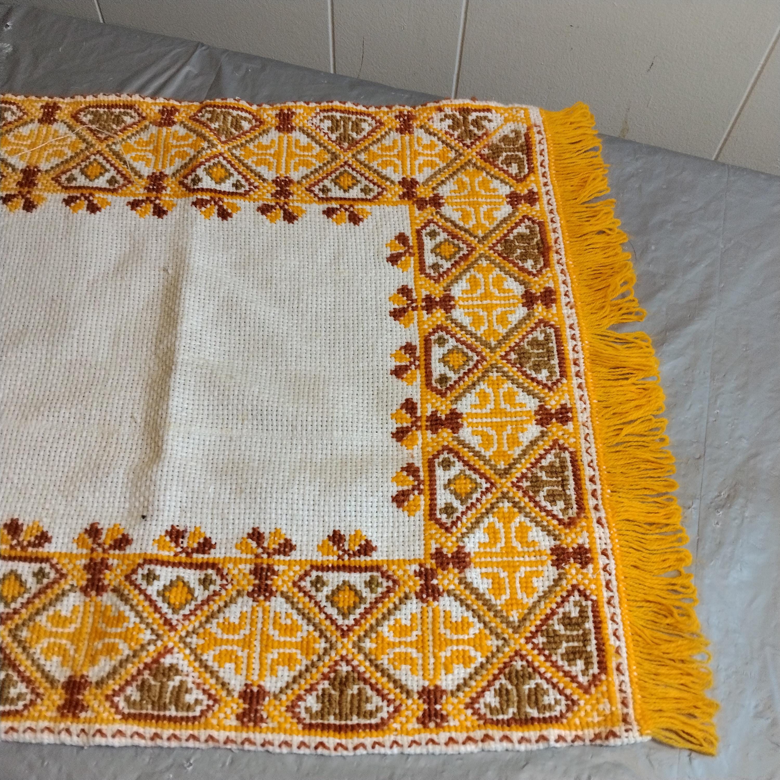 16x38" Ukranian Hand made Table Runner, Large Doily, Read Description