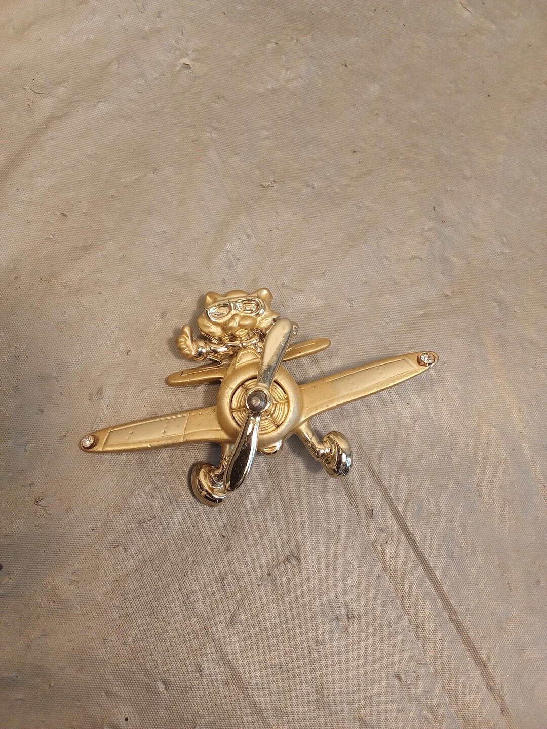 Vintage Cat Flying Pin Brooch With Moving Prop - Etsy