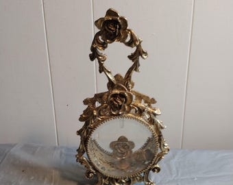Vintage Ornate Gold Perfume Bottle, Vanity Dresser Perfume, Look & Read Description