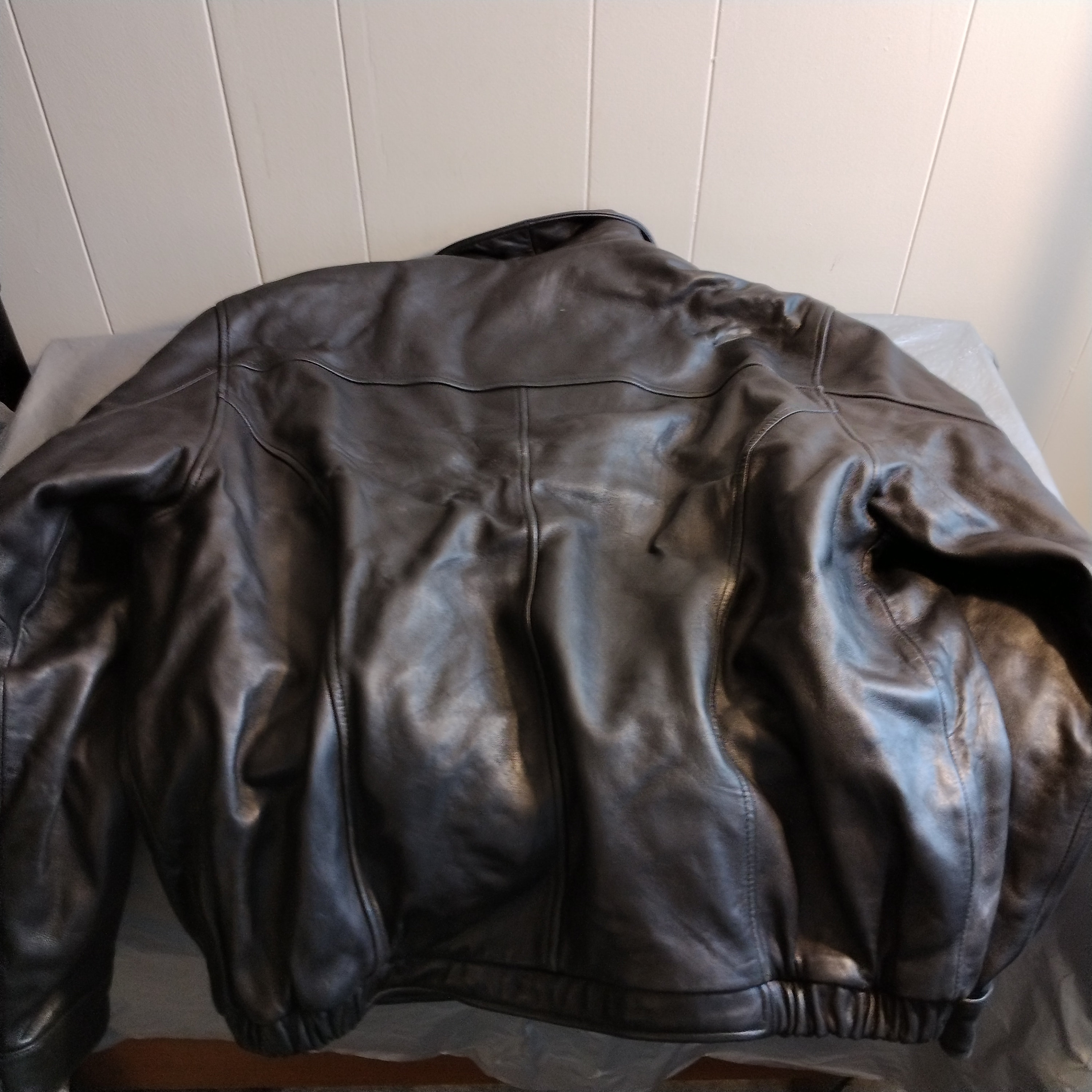 Vintage Liz Claiborne Mens Lambskin Bomber Jacket L Black Vintage Liz Claiborne Mens Lambskin Bomber Jacket L Black