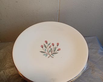 Vintage Wedgwood Devon Rose Georgetown Bone China Bread Plates