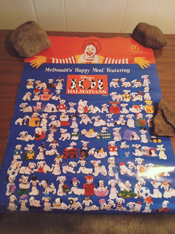 14x22インチ 両面 1990年代 マクドナルド 101匹わんちゃん ポスター