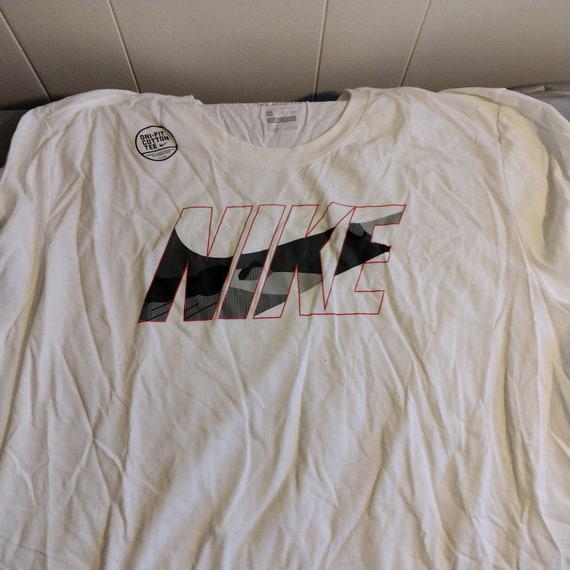 NOS Vintage Nike Dry T Shirt XXL, White T Shirt