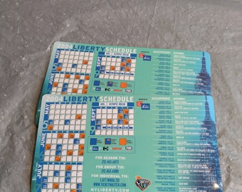 5 WNBA New York Liberty 2004 Schedule Magnets, Refrigerator Magnet