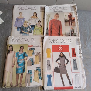 4 Uncut McCalls Patterns M4585 M4461 4195 4146  Size 8-18