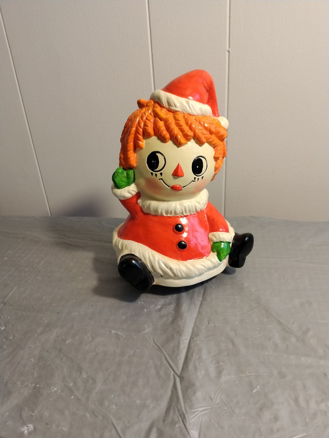 Vintage Ceramic Raggedy Ann Musical Rotating Figurine Etsy