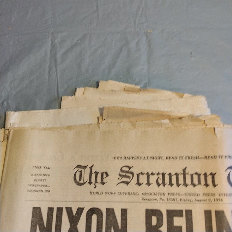 Scaton Paper 1974 Scranton Newspapers, Nixon Ford Covers, Look & Read Description - Etsy