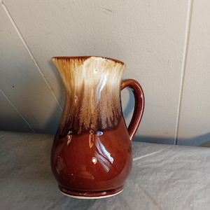 RRP Roseville Brown Drip Glaze Pitcher