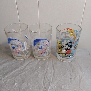 3 Vintage Disney McDonalds Mickey Mouse Glasses