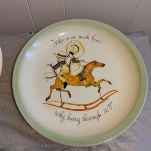 Vintage Holly Hobbie Plate Life is so much fun