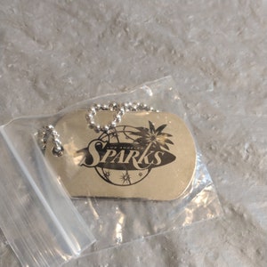 NOS WNBA Sparks Dog Tag Necklace