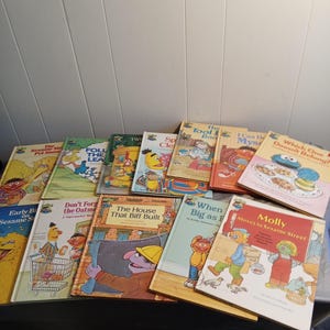 Set 12 Sesame Street Hard Cover Children&#39;s Books, Muppets Story Books, Sesame Street Story Books