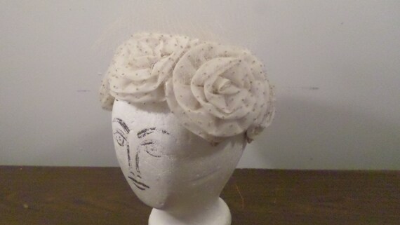 Vintage Clover Lane Flower Pouff Hat, Women's Vint