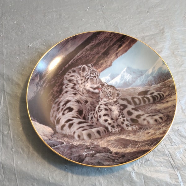 1989 Bradex The Snow Leopard Plate Last of their Kind The Endangered Species Series Plate