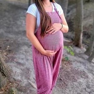 Summer Maternity overall jumper plus size petite pregnancy sport Zero waste Onesie Overall Jumper Romper Dungarees custom made  active yoga