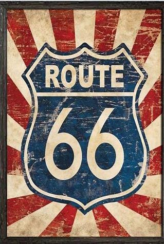 Historic Route 66 – America’s Highway   Take a trip down memory lane with this vintage replica of classic U.S. Route 66 sign  FREE Shipping