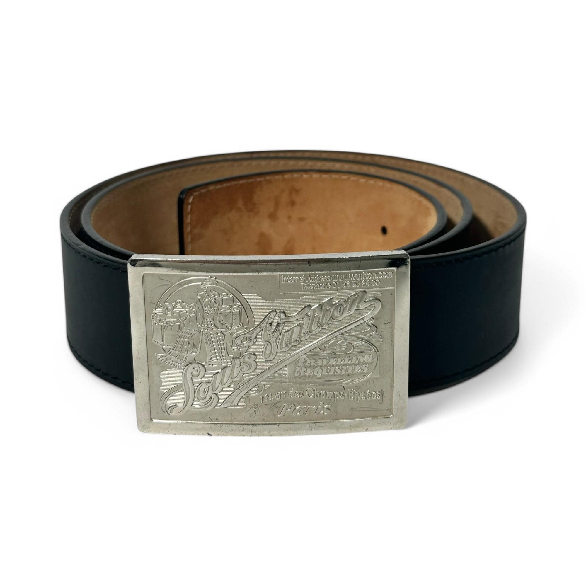 Authentic Louis Vuitton Belt Travelling Requisites Buckle Black