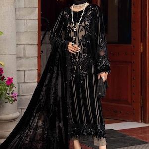 Salwar Kameez for Wedding Embroidered Organza Bridal Dress, Ready-to-Wear Eid Party Outfit, Luxury Shalwar Kameez Women