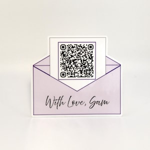 Benutzerdefinierter Spotino-Song-QR-Code in einem Briefaufkleber | Glänzender, wasserdichter, gestanzter Aufkleber