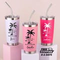 Custom 20oz Holiday Tumbler, Personalized Tumbler, Girls trip gifts, Travel Mug, Laser Engraved Cups, Stainless Steel Mug, Beach Tumbler product logo