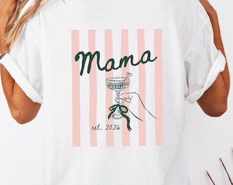 Mama T Shirt Personalisiert mit Est. Datum, Geschenk für Mama von Tochter / Sohn, Muttertag Tshirt, Geschenkidee für coole Mama, Mom Shirt