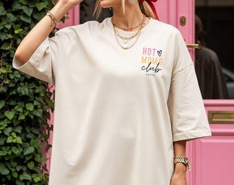 Cool Moms Club T Shirt Personalisiert mit Est. Datum oder Name, Geschenk für Mama, Erster Muttertag Shirt, Geschenkidee für coole Mama