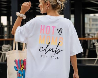 Cool Moms Club Shirt, Personalisiert mit Est. Datum oder Name, Geschenk für Mama, Erster Muttertag Tshirt, Geschenkidee für coole Mama