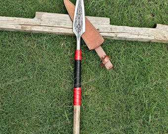 Hand Engraved Viking Spear: Odin's Gungnir with Norse Runes